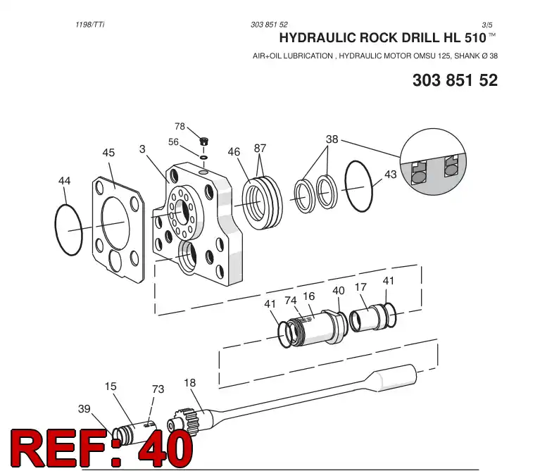 52214930 522 149 30 O-RING - Sandvik Technical Drawing
