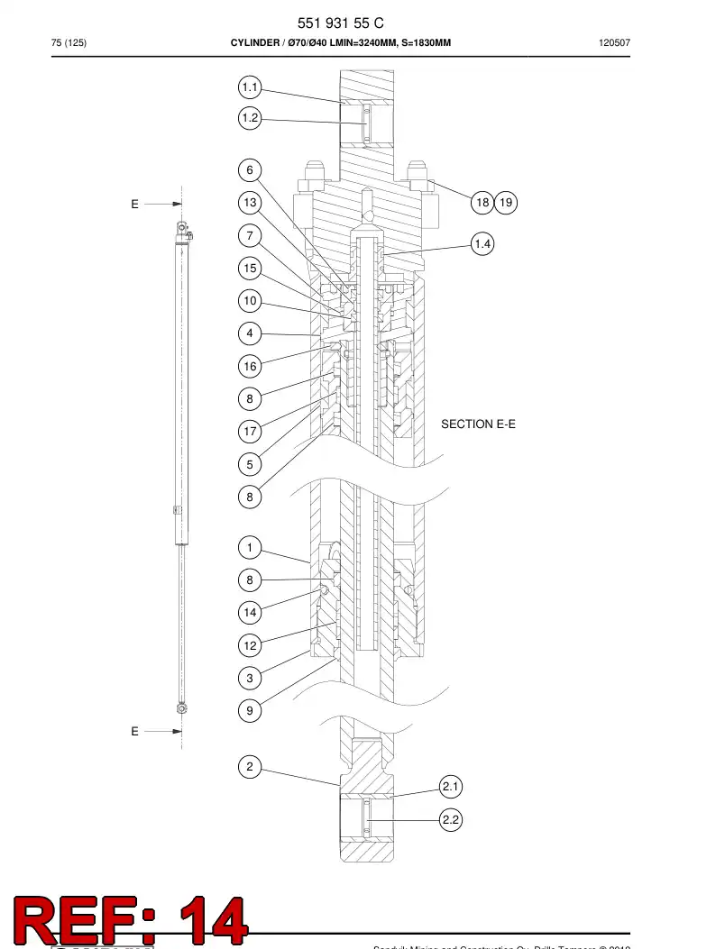 52217300a 522 173 00a O-ring - Sandvik Technical Drawing
