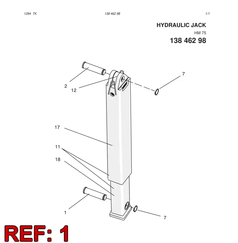 53371198 533 711 98 PIN - Sandvik Technical Drawing