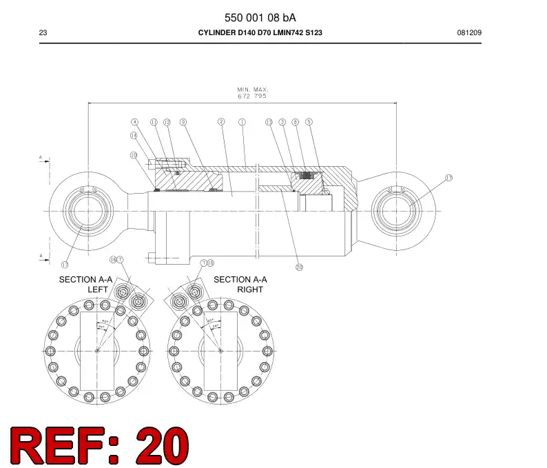 55000116b 550 001 16b Bushing - Sandvik Technical Drawing