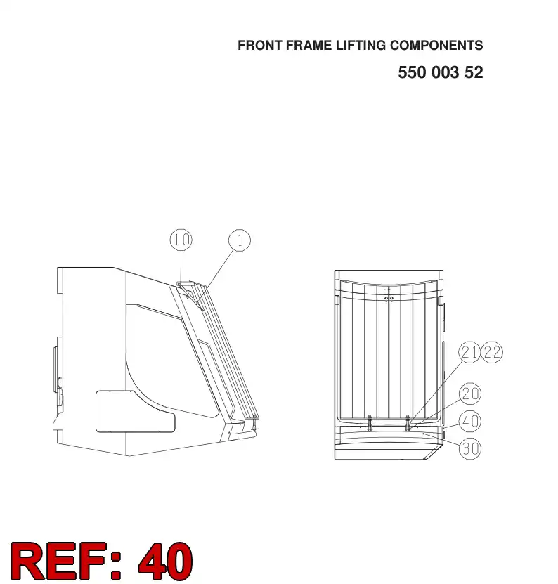 55000120 550 001 20 WARNING PLATE - Sandvik Technical Drawing