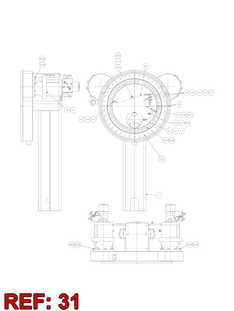 550 001 44 Fitting, Flange - drawing