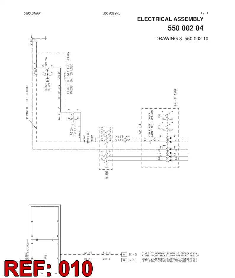 55000210 550 002 10 Part assembly diagram - Sandvik Technical Drawing