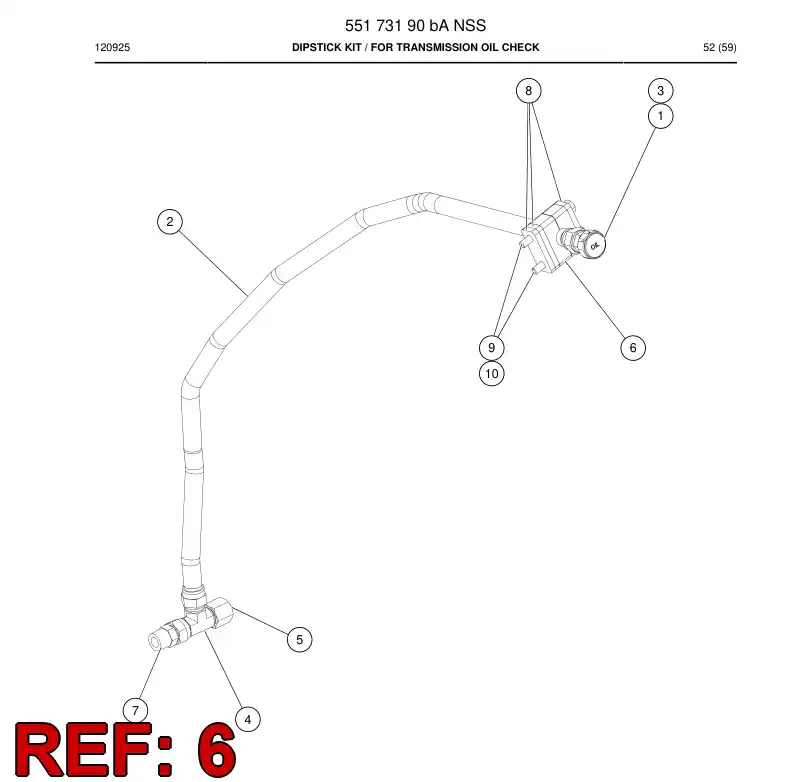 55000211 550 002 11 ABRAZADERA, CONDUCTO - Sandvik Technical Drawing
