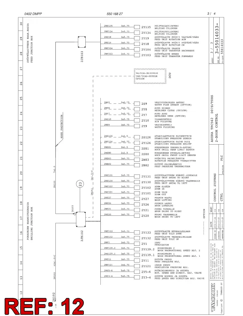 55000271 550 002 71 PROGRAMMED ELECTRONIC ASSEMBLY - Sandvik Technical Drawing