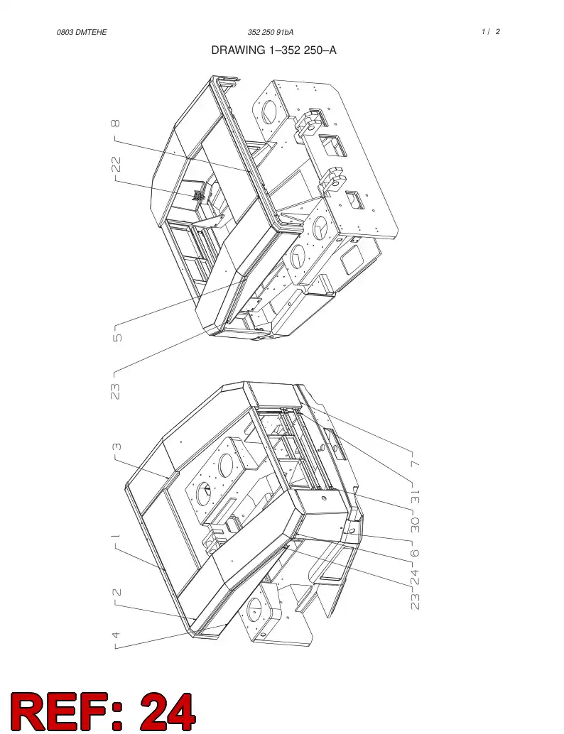 55000320 550 003 20 DAMPER - Sandvik Technical Drawing