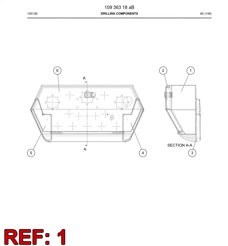 55000351 550 003 51 Hood - Sandvik Technical Drawing