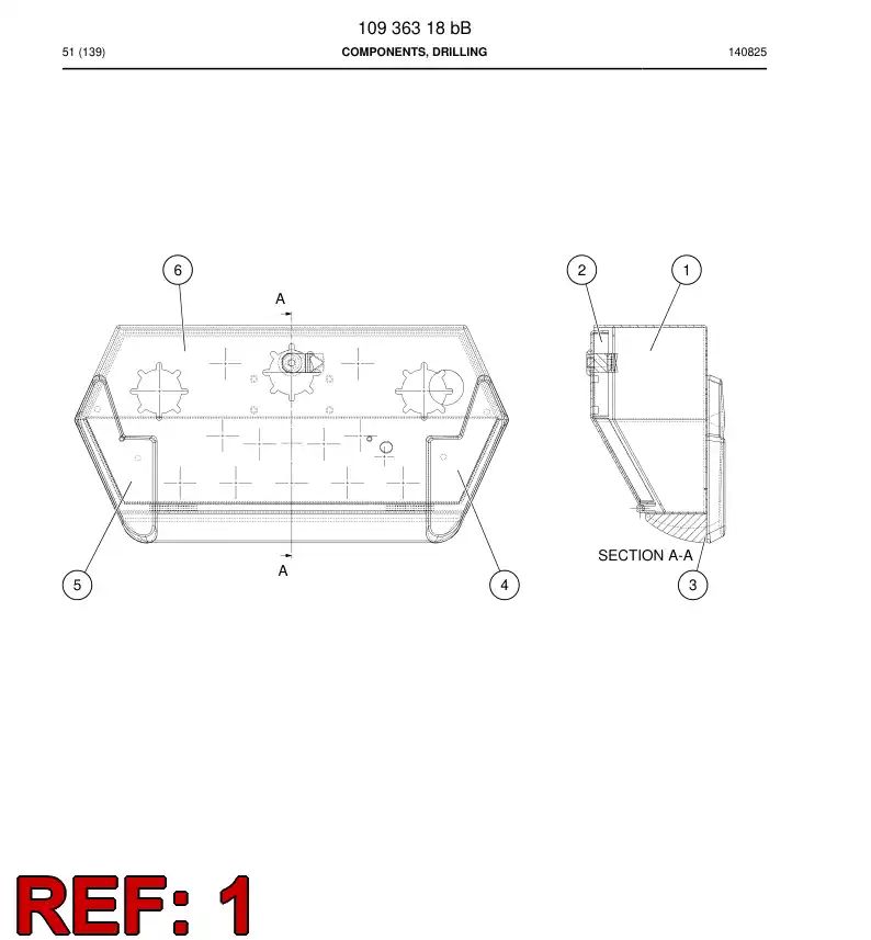 55000351c 550 003 51c Hood - Sandvik Technical Drawing