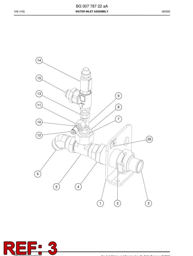 55000423a 550 004 23a ACOPLAMENTO, GARRA - Sandvik Technical Drawing