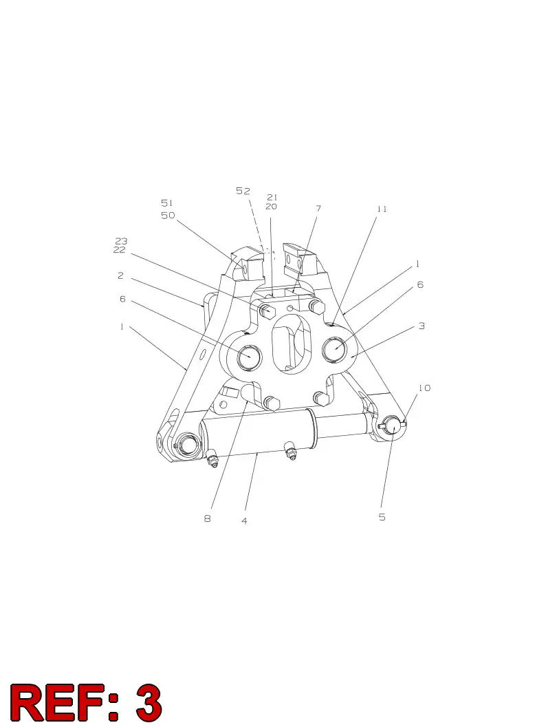 55000438 550 004 38 Rear plate - Sandvik Technical Drawing