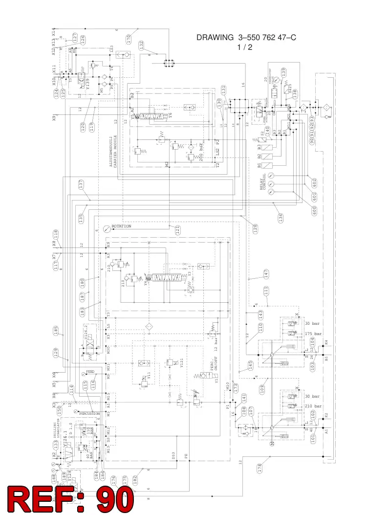 55000448 550 004 48 Adapter, Tee - Sandvik Technical Drawing