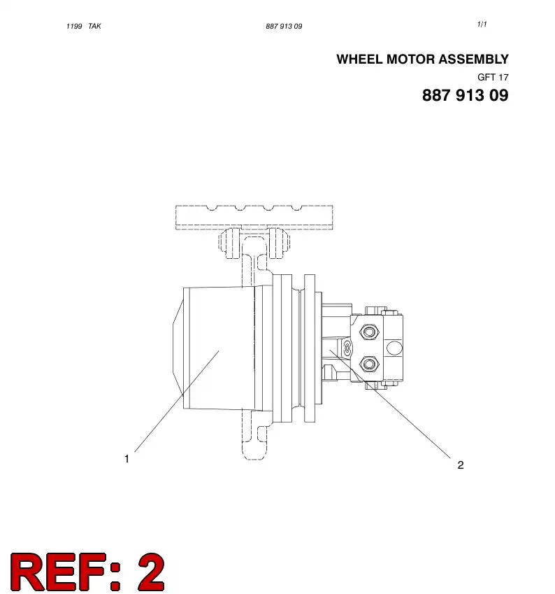 55000498 550 004 98 HYDRAULIC MOTOR - Sandvik Technical Drawing