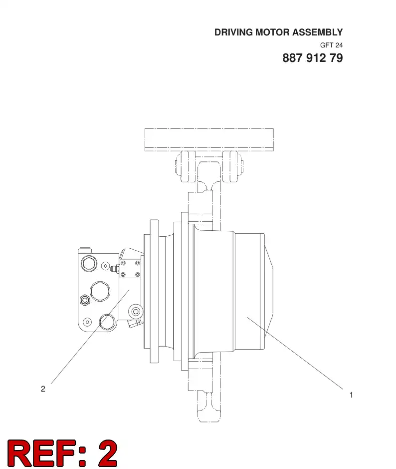 55000501 550 005 01 HYDRAULIC MOTOR - Sandvik Technical Drawing