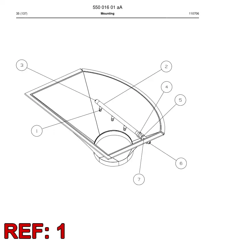 55000509a 550 005 09a Nozzle - Sandvik Technical Drawing