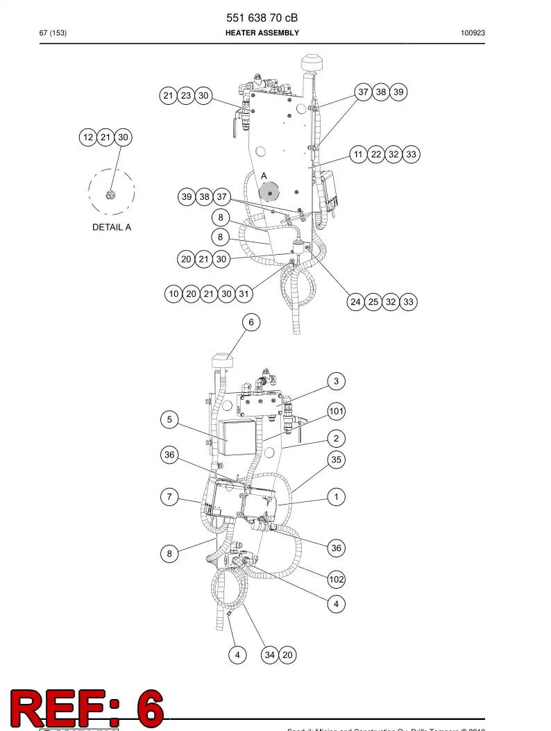 55000641a 550 006 41a Filter Element, Air - Sandvik Technical Drawing