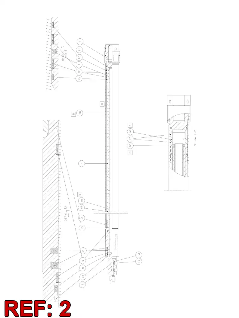55000923 550 009 23 CYLINDER TUBE - Sandvik Technical Drawing