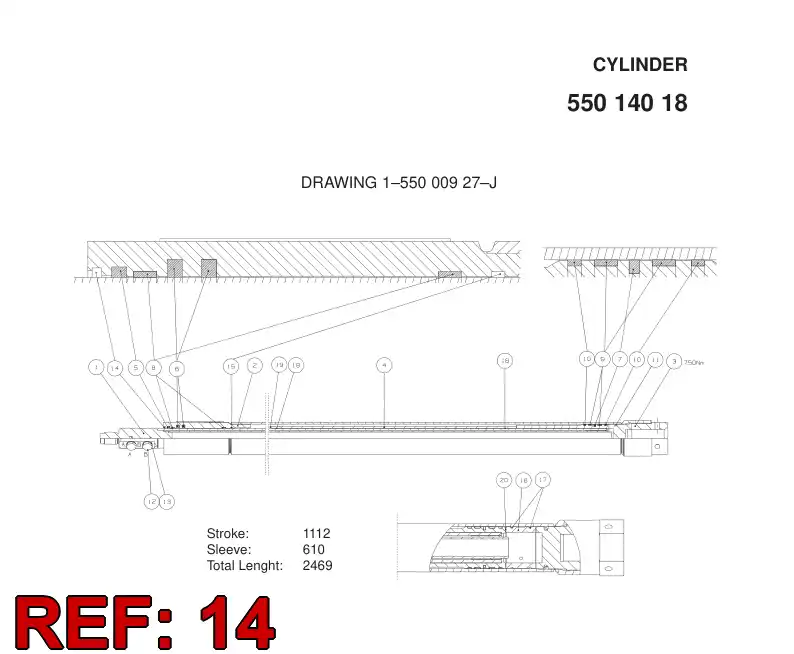 55000933 550 009 33 WIPER - Sandvik Technical Drawing
