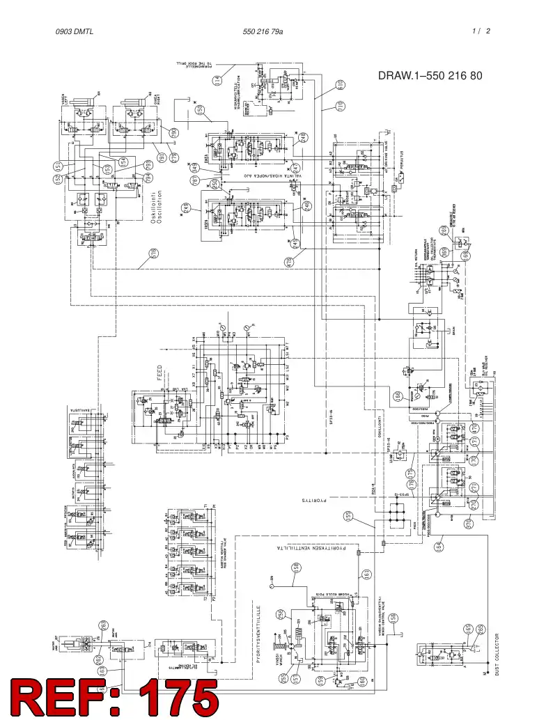 55000945 550 009 45 HYDRAULIC HOSE ASSEMBLY - Sandvik Technical Drawing