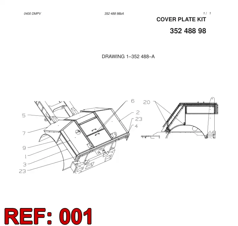 55000971 550 009 71 Cover - Sandvik Technical Drawing