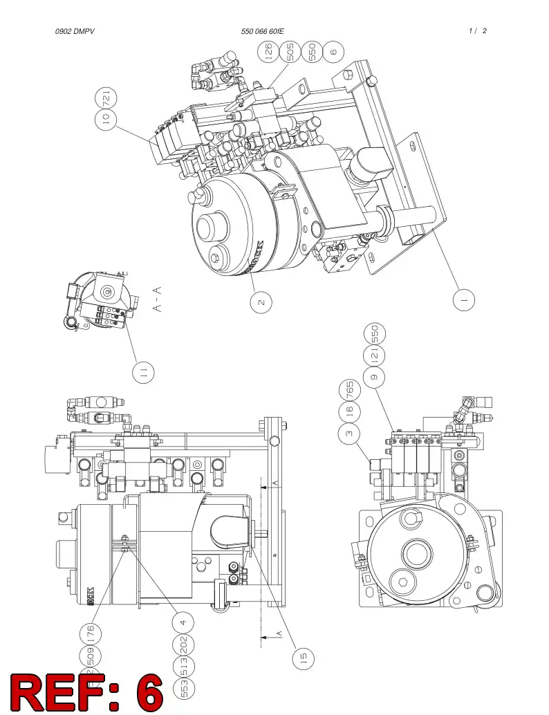 55001001 550 010 01 ASSEMBLY - Sandvik Technical Drawing