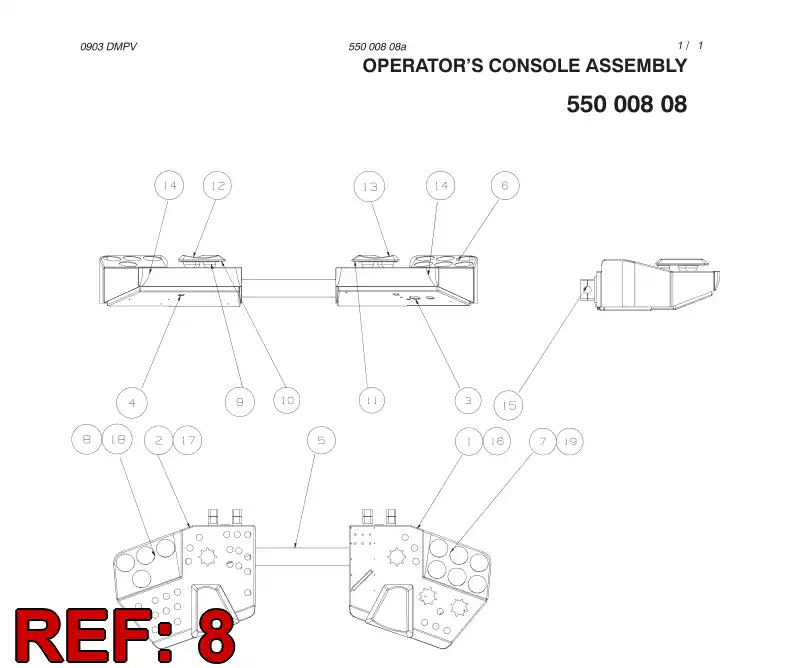 55001003 550 010 03 INSTRUMENT PRING - Sandvik Technical Drawing
