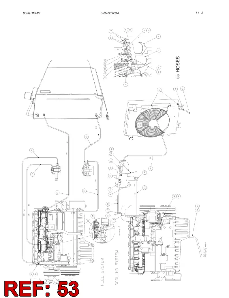 55001017 550 010 17 ADAPTER (HYDRAULIC) - Sandvik Technical Drawing