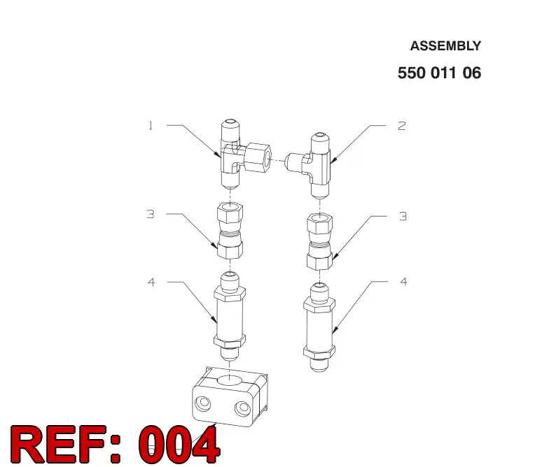55001087 550 010 87 Valve, Check - Sandvik Technical Drawing