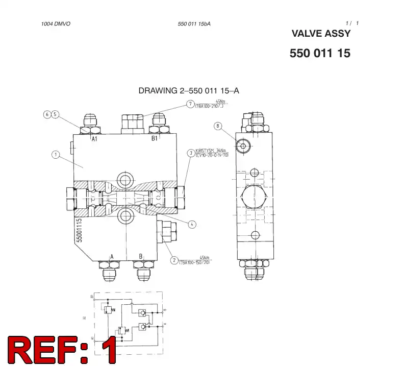 55001114 550 011 14 VALVE BODY - Sandvik Technical Drawing