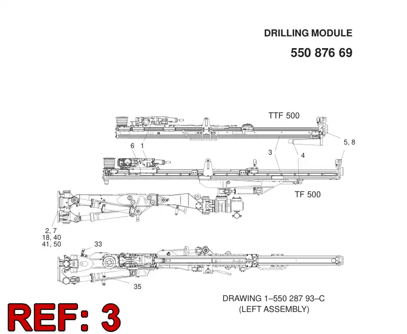 55001296 550 012 96 CYLINDER FEED - Sandvik Technical Drawing