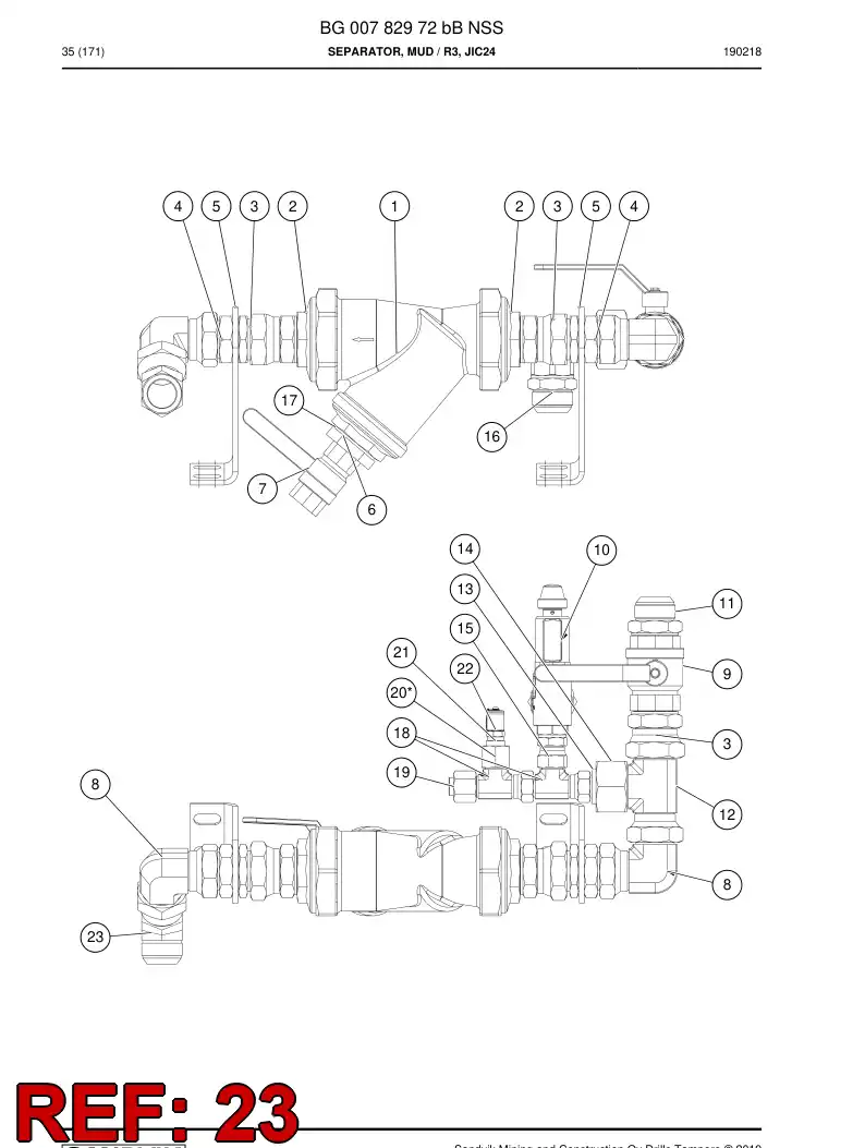 55001481 550 014 81 Connector - Sandvik Technical Drawing