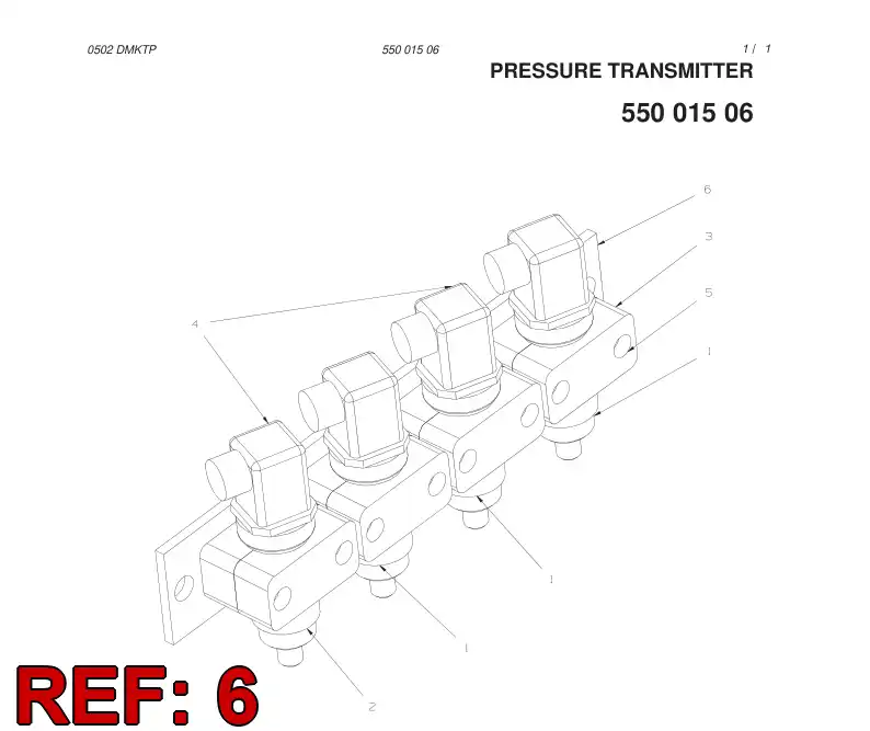 55001504 550 015 04 BRACKET - Sandvik Technical Drawing