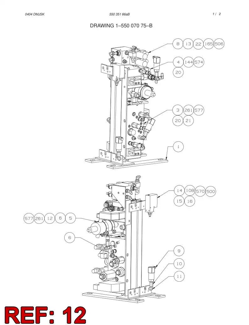 55001525 550 015 25 BRACKET - Sandvik Technical Drawing