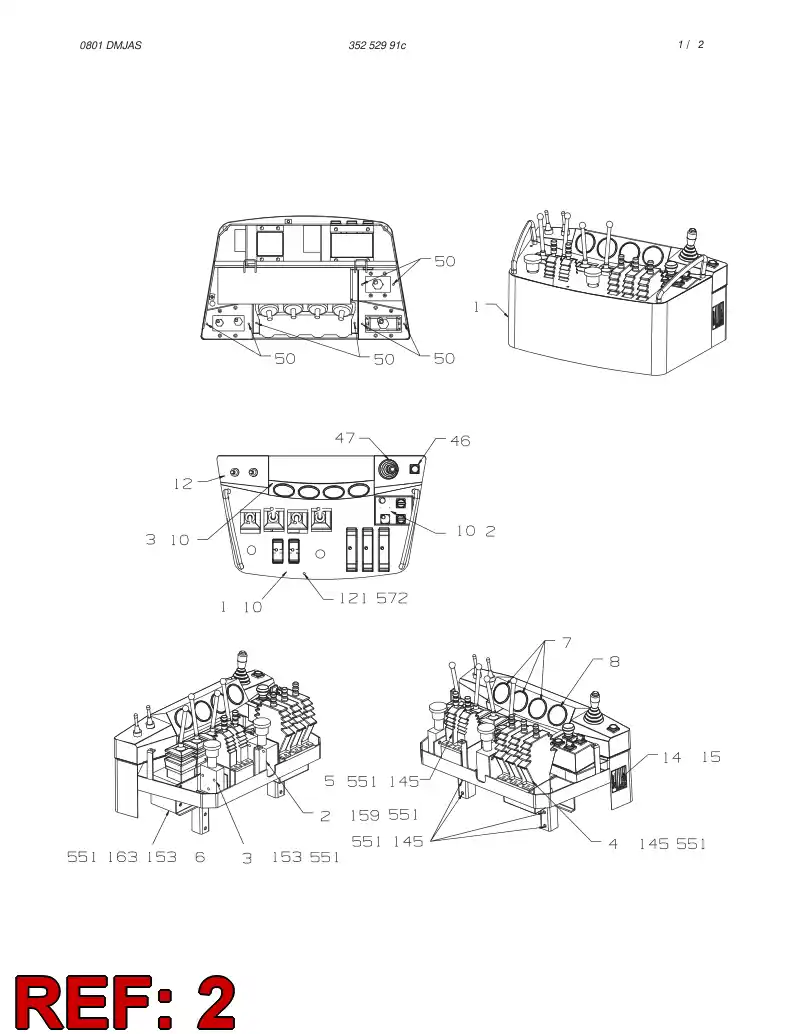 55001530 550 015 30 CONTROL BLOCK ASSEMBLY - Sandvik Technical Drawing
