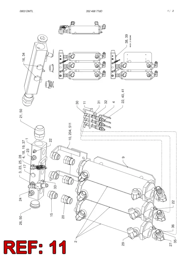 55001537 550 015 37 BRACKET - Sandvik Technical Drawing