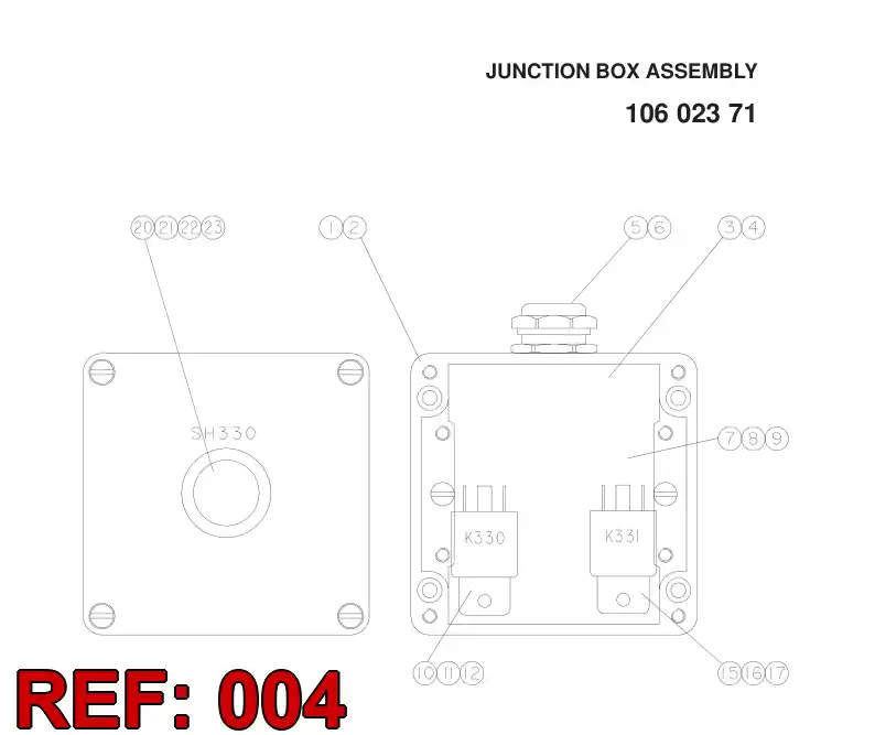55001638 550 016 38 WIRING INSTRUCTION - Sandvik Technical Drawing