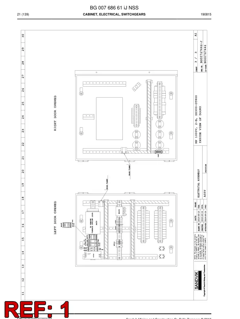 55001755c 550 017 55c Separation plate - Sandvik Technical Drawing