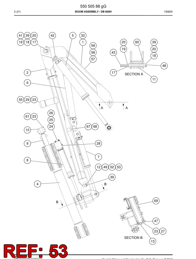 55001799b 550 017 99b Washer - Sandvik Technical Drawing