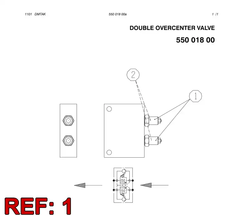 55001801 550 018 01 CARTRIDGE - Sandvik Technical Drawing