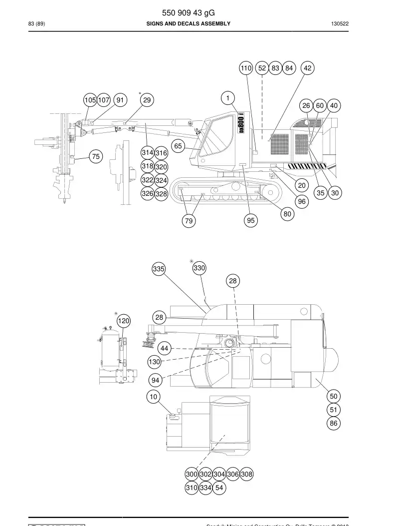 550 019 45a Sign - drawing
