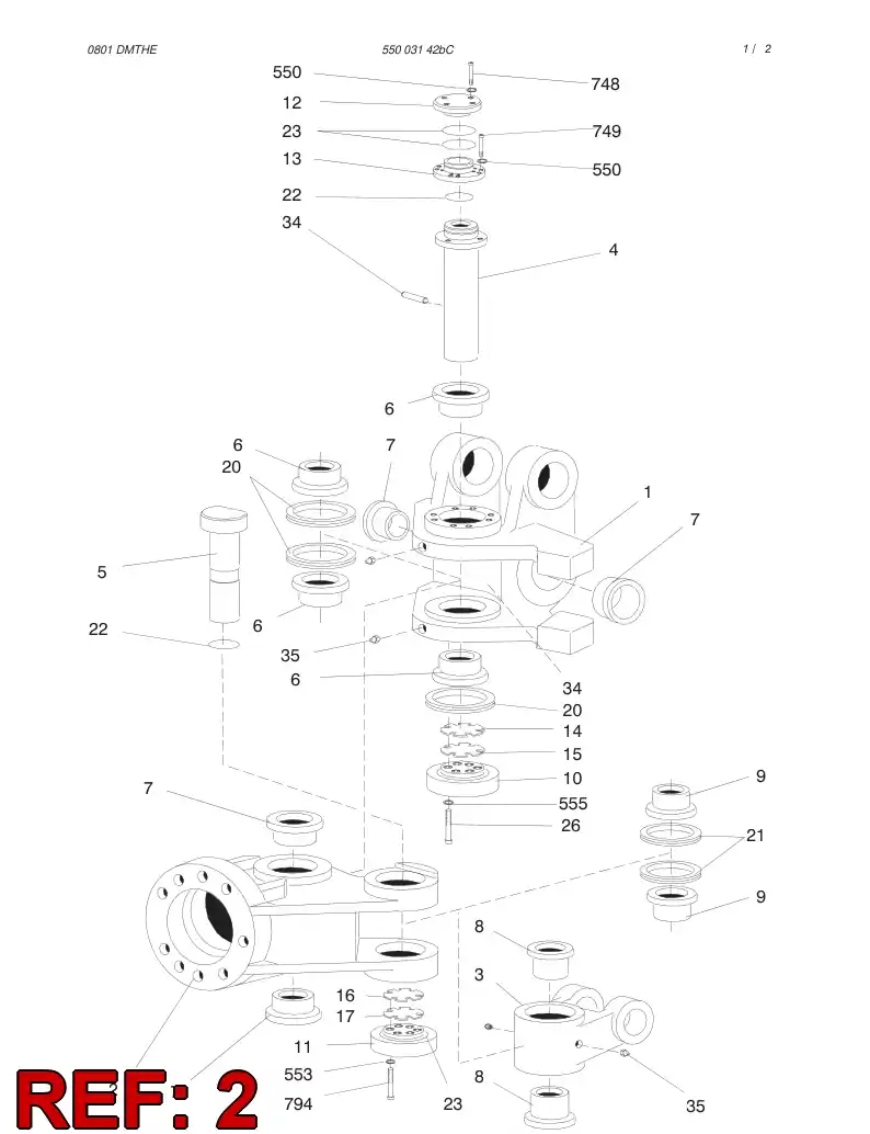 55002015 550 020 15 SWING PIECE - Sandvik Technical Drawing