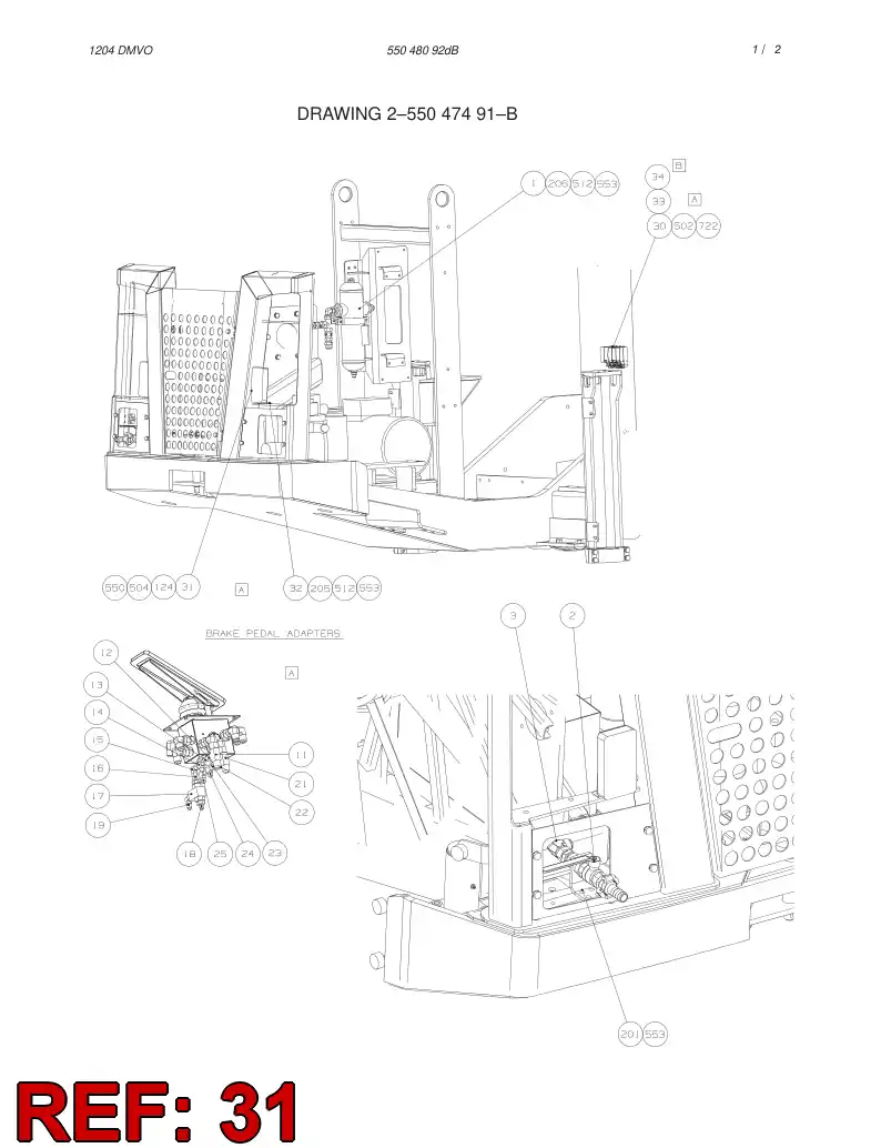 55002054 550 020 54 LAMP - Sandvik Technical Drawing