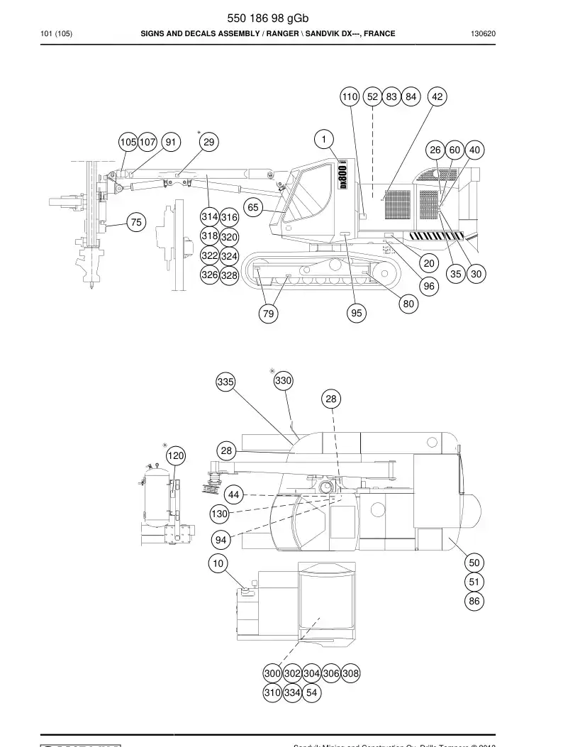 55002307d 550 023 07d Sign - Sandvik Technical Drawing
