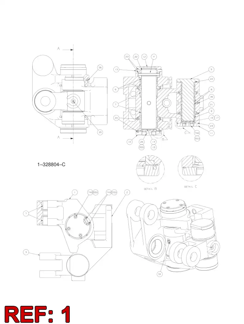 55002381 550 023 81 BODY - Sandvik Technical Drawing