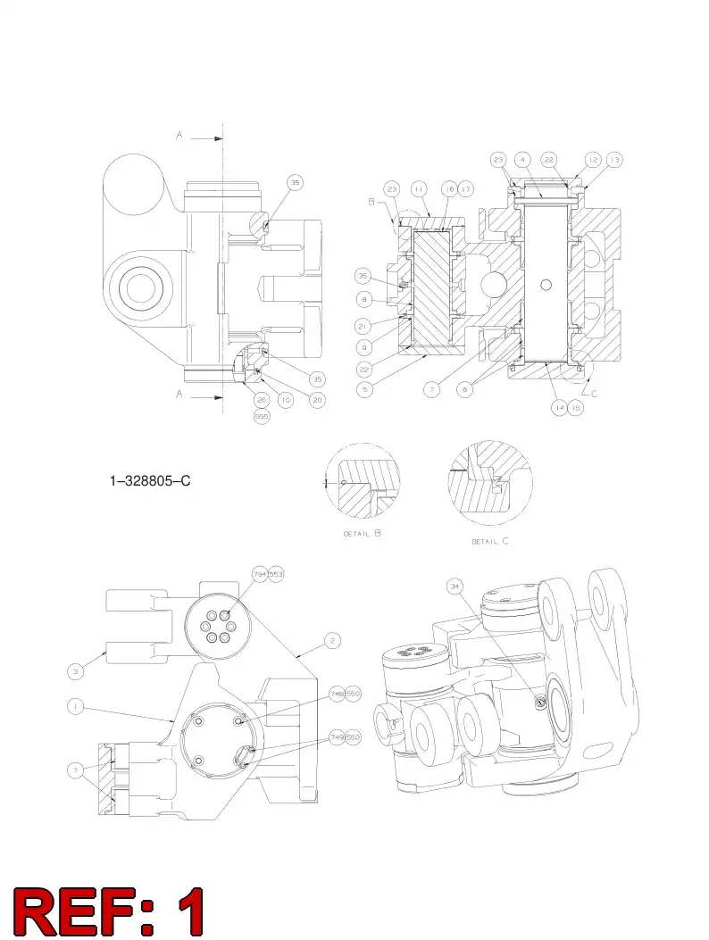 55002383 550 023 83 BODY - Sandvik Technical Drawing
