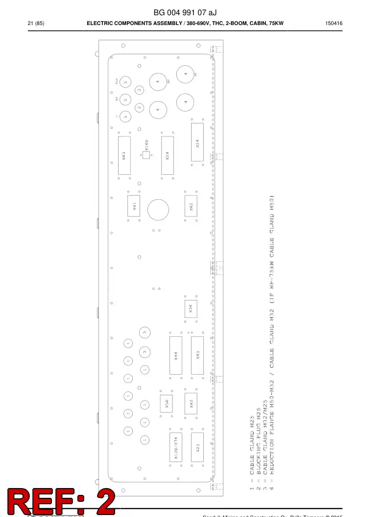 55002404a 550 024 04a ENCHUFE, OBTURACIN, METLICO - Sandvik Technical Drawing