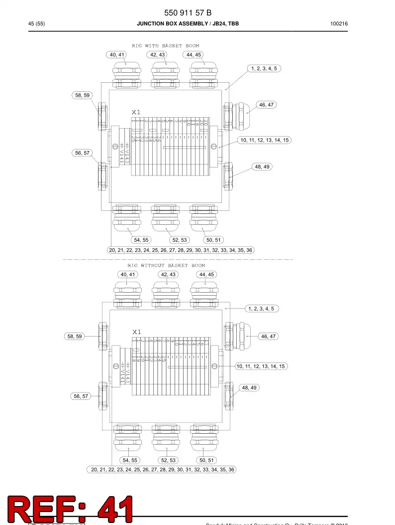 55002406a 550 024 06a Metallic lock-nut - Sandvik Technical Drawing