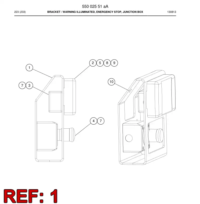 55002552a 550 025 52a Bracket - Sandvik Technical Drawing