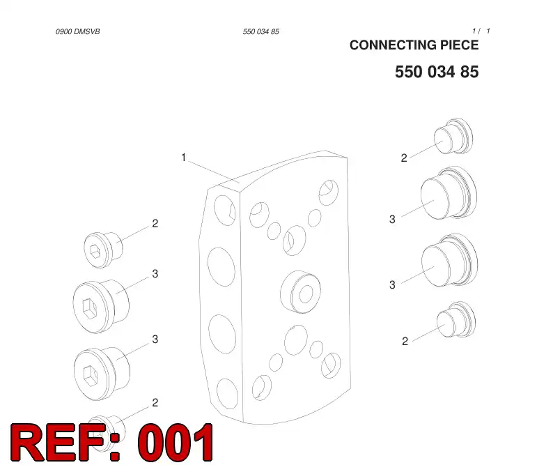 55002605 550 026 05 ADAPTER - Sandvik Technical Drawing