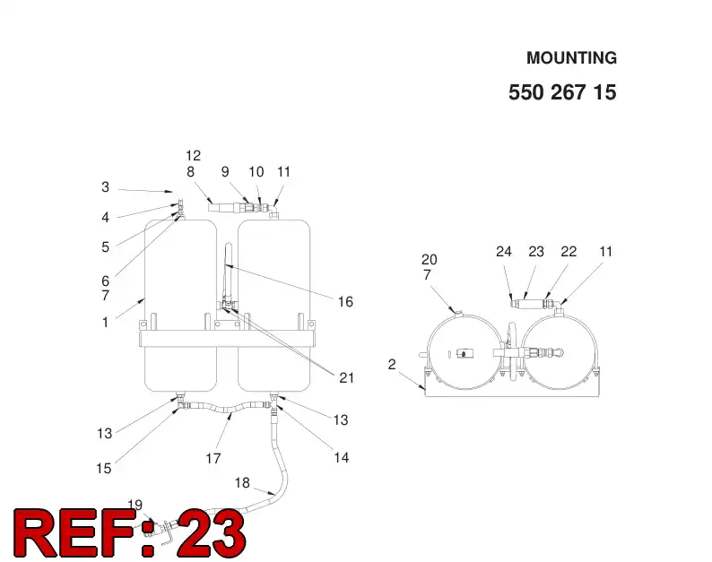 55002656 550 026 56 Valve, Restrictor, One Way - Sandvik Technical Drawing