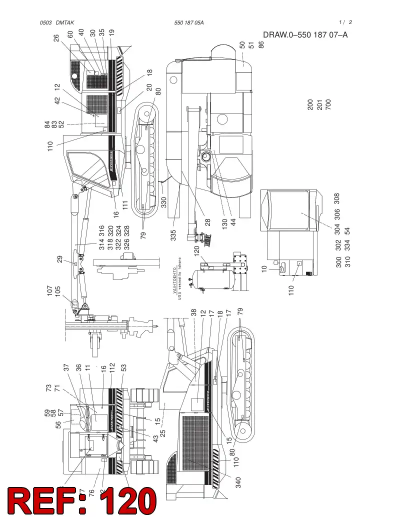 55002711 550 027 11 NAME PLATE - Sandvik Technical Drawing